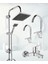 Krom Robot Duş Seti , Baston Eviye , Lavabo , Banyo Bataryası 4’lü Set 1