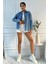 Kadın Oversize Mavi Denim Gömlek 3