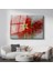 Kırmızı Amaryllis - Sanatsal Suluboya Efektli Çarpıcı Çiçek Cam Tablo 1
