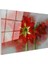 Kırmızı Amaryllis - Sanatsal Suluboya Efektli Çarpıcı Çiçek Cam Tablo 3