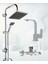 Krom Lüx Robot Duş Seti , Lüx Kare Lavabo, Banyo Bataryası 3’lü Set 1