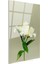 Beyaz Lilyum - Minimalist Çiçek Portresi Cam Tablo 3