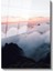 Bulutların Üstünde - Pembe Gökyüzünde Dağ Zirveleri Cam Tablo 2