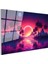 Neon Cennet - Retrowave Tarzı Gün Batımı Manzarası Cam Tablo 3