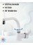 Beyaz Delta Lavabo Bataryası Oynar Başlıklı Banyo Bataryası Çift Su Girişli Lavabo Musluğu 3