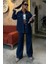 Gömlek ve Palazzo Pantolon Klasik Denim Takım 10070 6