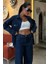 Gömlek ve Palazzo Pantolon Klasik Denim Takım 10070 8