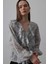Simli Fırfırlı Gömlek - Gri 1
