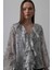Simli Fırfırlı Gömlek - Gri 2