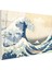 Katsushika Hokusai - Kanagawa'daki Büyük Dalga Cam Tablo 3