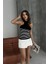 Taylor Çizgili Crop Atlet 3359-015 6