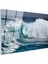 Okyanus Dalgası - Turkuaz Sulardan Yükselen Güç Cam Tablo 3