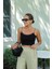Siyah Dantel Detay Crop Atlet 4