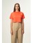 Deniz Kabukları Light-Weight Crop T-Shirt - Nar Çiçeği 1