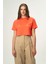 Deniz Kabukları Light-Weight Crop T-Shirt - Nar Çiçeği 2