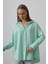 Geniş Manşet Detaylı Gömlek - Mint 1