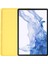 Samsung Galaxy Tab S9 Ultra Sıvı Silikon Kılıf Mikrofiber Astar Tablet Kılıfı-Sarı (Yurt Dışından) 2