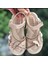 Cırtlı Kız Çocuk Sandalet Fashion Taşlı Kelebek Figürlü Kaydırmaz (Hafif) Taban Sandalet 2