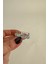 Gümüş Rengi Yusufçuk Detay Taşlı Çelenk Broş (4cm) 2