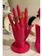 Şık 21CM Takı ve Yüzük Organizer Manken Teşhir Standı, Pembe 5