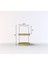 Iki Katlı Gold Metal Organizer, Çok Amaçlı ve Fonksiyonel 21X21X32 cm 2