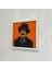 Charlie Chaplin Temalı Yosun Duvar Dekoru | 30X30 cm | El Yapımı Sinema Figürlü Tablo | Turuncu Akrilik Zeminli, Beyaz Ahşap Çerçeve 6