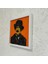 Charlie Chaplin Temalı Yosun Duvar Dekoru | 30X30 cm | El Yapımı Sinema Figürlü Tablo | Turuncu Akrilik Zeminli, Beyaz Ahşap Çerçeve 7