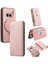 Caseneo For Nothing PHONE(2A)KILIF Çapraz Doku Deri Çıkarılabilir Manyetik Telefon Kılıfı-Pembe (Yurt Dışından) 1