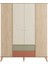 Terra 4 Kapaklı 2 Çekmeceli Gardırop - Florida Meşe/karışık Renk 162X204X54 cm 3