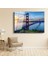 Golden Gate Köprüsü - Gün Batımında Kızıl Silüet Cam Tablo 1