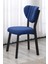 Elma Modeli Yuvarlak Mutfak Masa Sandalye Takımı, 4 Sandalye 1 Sabit Ceviz Masa 90X90 Cm, Keten Kumaş 3
