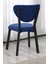 Elma Modeli Yuvarlak Mutfak Masa Sandalye Takımı, 4 Sandalye 1 Sabit Ceviz Masa 90X90 Cm, Keten Kumaş 4