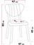 Elma Modeli Yuvarlak Mutfak Masa Sandalye Takımı, 4 Sandalye 1 Sabit Beyaz Masa 90X90 Cm, Keten Kumaş 5
