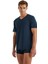 Silver V Yaka Kısa Kol Lacivert T-Shirt C8T0N3O9 3