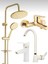 Kca Gold Robot Duş, Banyo, Beyaz Gold Kartal Lavabo, Mutfak Bataryası Musluğu Çeşmesi 4’lü Set 1