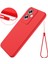 Oneplus Nord N30 Se 5g Sıvı Silikon Kılıf Fiber Astarlı Telefon Kılıfı Kayışlı-Kırmızı (Yurt Dışından) 1