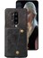 Kickstand Kart Tutucu Pu Deri Kaplamalı Tpu Telefon Kılıfı [yerleşik Araç Manyetik Levhası] Oneplus 8 Pro-Siyah Için (Yurt Dışından) 2