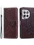 Oneplus 12 5g Manyetik Telefon Kılıfı Mandala Çiçek Baskılı Pu Deri + Tpu Kapak-Kahverengi (Yurt Dışından) 1