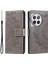 Oneplus 12 5g Manyetik Telefon Kılıfı Mandala Çiçek Baskılı Pu Deri + Tpu Kapak-Gri (Yurt Dışından) 1