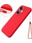 Oneplus Nord Ce3 5g Için Sıvı Silikon Telefon Kılıfı Yumuşak Astar Darbeye Dayanıklı Telefon Kılıfı-Kırmızı (Yurt Dışından) 1
