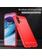 1.8mm Hava Yastığı Tasarım Tpu Kılıf Parmak Izi Olmayan Fırçalanmış Yüzey Telefon Kılıfı Karbon Fiber Doku ile Oneplus Nord Ce 5g-Kırmızı (Yurt Dışından) 5