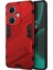Oneplus Nord Ce3 5g Için Pc+Tpu Darbeye Dayanıklı Kılıf, Kickstand Zırhlı Telefon Kılıfı-Kırmızı (Yurt Dışından) 1