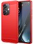 Oneplus Nord Ce3 5g Anti-Düşme Telefon Kılıfı Karbon Fiber Doku Yumuşak Tpu Fırçalanmış Kapak-Kırmızı (Yurt Dışından) 1