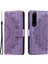 Sony Xperia 1 V Mandala Çiçek Desenli Deri Telefon Kılıfı Flip Cüzdan Standı Kapağı-Mor (Yurt Dışından) 1