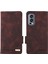 Oneplus Nord 2 5g Yan Manyetik Tokalar Donanım Tasarım Kapak Deri + Tpu Akıllı Telefon Kılıfı Kabuğu Cüzdan Standı Ile-Kahve (Yurt Dışından) 1