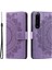 Sony Xperia 1 Vı Deri Kılıf Mandala Çiçek Baskılı Folio Telefon Kılıfı-Mor (Yurt Dışından) 1
