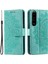 Sony Xperia 1 Iv 5g Düşmeye Karşı Dayanıklı Telefon Kapaklı Kılıf Mandala Çiçek Desenli Baskılı Pu Deri Cüzdan Kılıfı Manyetik Kapatma Standı-Yeşil (Yurt Dışından) 1