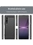 Sony Xperia 1 V Fırçalanmış Telefon Kılıfı Karbon Fiber Doku Telefon Kabuğu Cep Telefonu Kapağı-Siyah (Yurt Dışından) 3