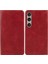 Sony Xperia 1 Vı Kılıf Kart Tutucu Darbeye Dayanıklı Tpu Kabuk Deri Telefon Kılıfı-Kırmızı (Yurt Dışından) 1