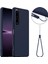 Sony Xperia 1 Iv 5g Kılıfı Magsafe Sıvı Silikon Telefon Kılıfı ile Uyumludur - Kordonlu - Koyu Mavi (Yurt Dışından) 1